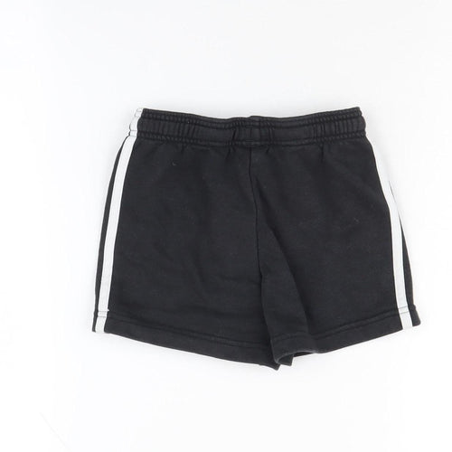 Adidas Boys Black Athletic Shorts, Size 7-8 Years