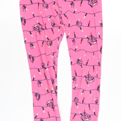 GAP Girls Pink Christmas Lights Lounge Pants - 10-11 Years