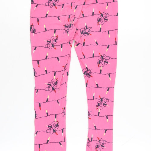 GAP Girls Pink Christmas Lights Lounge Pants - 10-11 Years