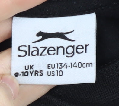 Slazenger Boys Black Crew Neck Sweatshirt 9-10 Years