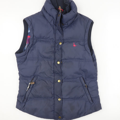 Jack Wills Women's Blue Puffer Waistcoat Size 10