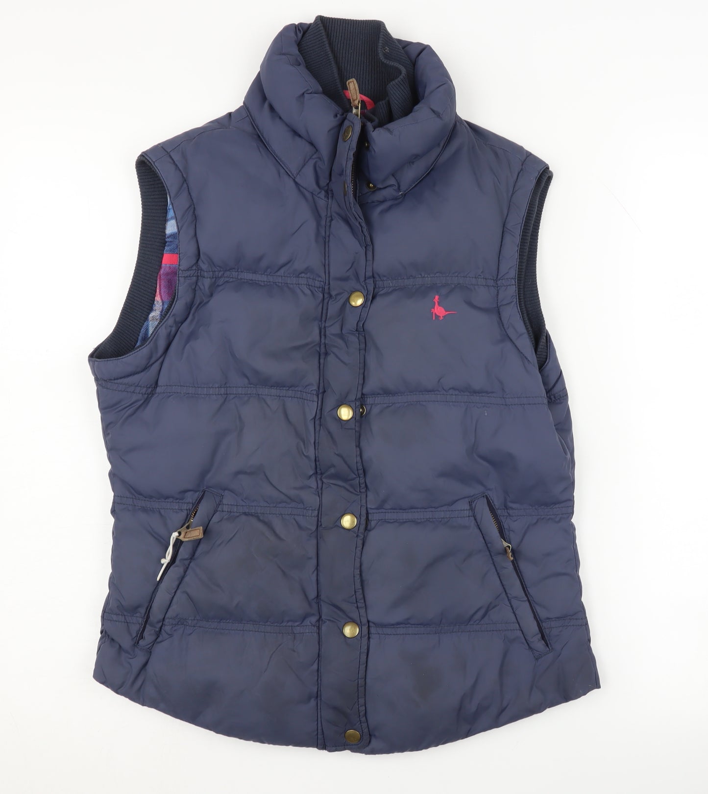 Jack Wills Women's Blue Puffer Waistcoat Size 10