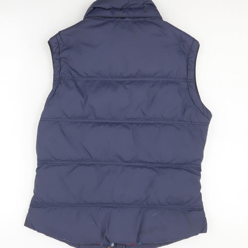 Jack Wills Women's Blue Puffer Waistcoat Size 10
