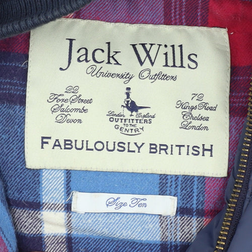 Jack Wills Women's Blue Puffer Waistcoat Size 10