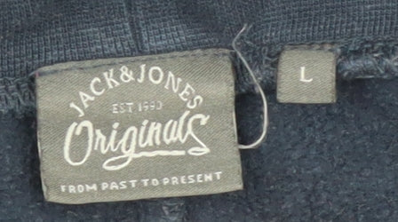 Jack & Jones Men's Blue Jogger Trousers, Size L, Cotton