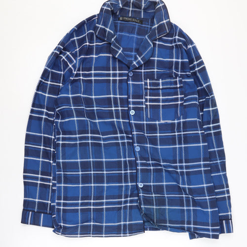 Strong Souls Men's Blue Plaid Pyjama Top S