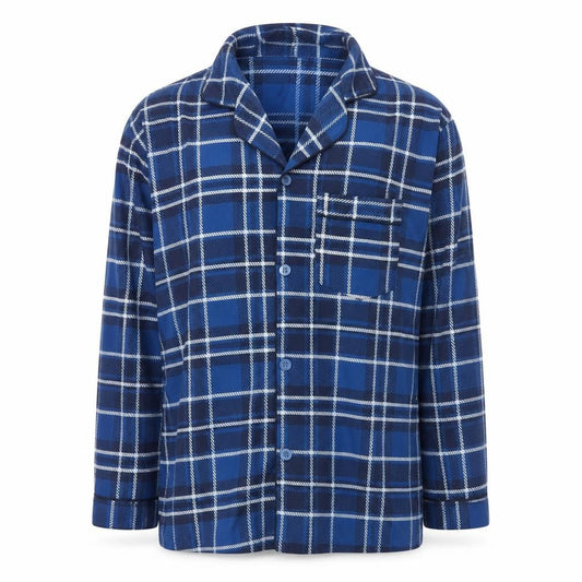 Strong Souls Men's Blue Plaid Pyjama Top S
