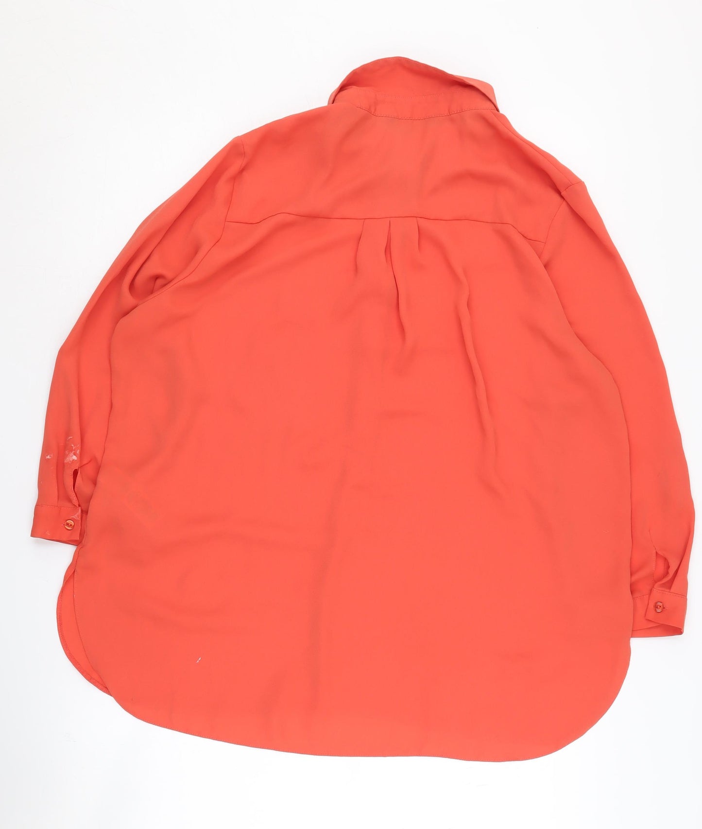 Dorothy Perkins Women's Orange Button-Up Shirt Size 16
