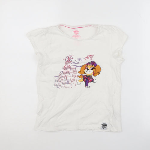 Lupilu Girls White PAW Patrol T-Shirt, 8-10 Years, Cartoon Style