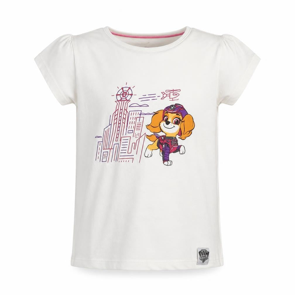 Lupilu Girls White PAW Patrol T-Shirt, 8-10 Years, Cartoon Style