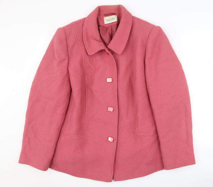 Eastex Pink Women's Blazer, Size 18, Wool, Elegant