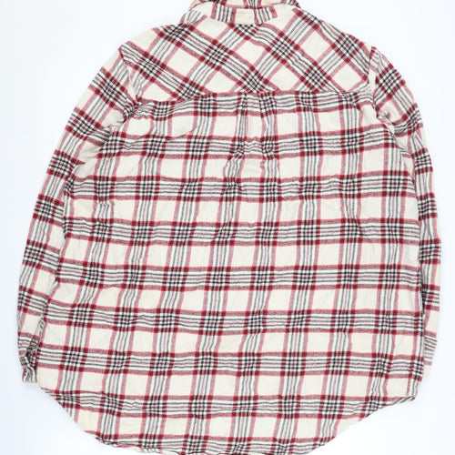 M&S Women's Multicoloured Plaid Button-Up Shirt