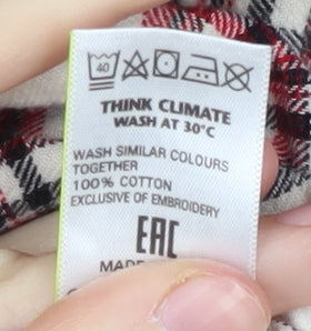 M&S Women's Multicoloured Plaid Button-Up Shirt