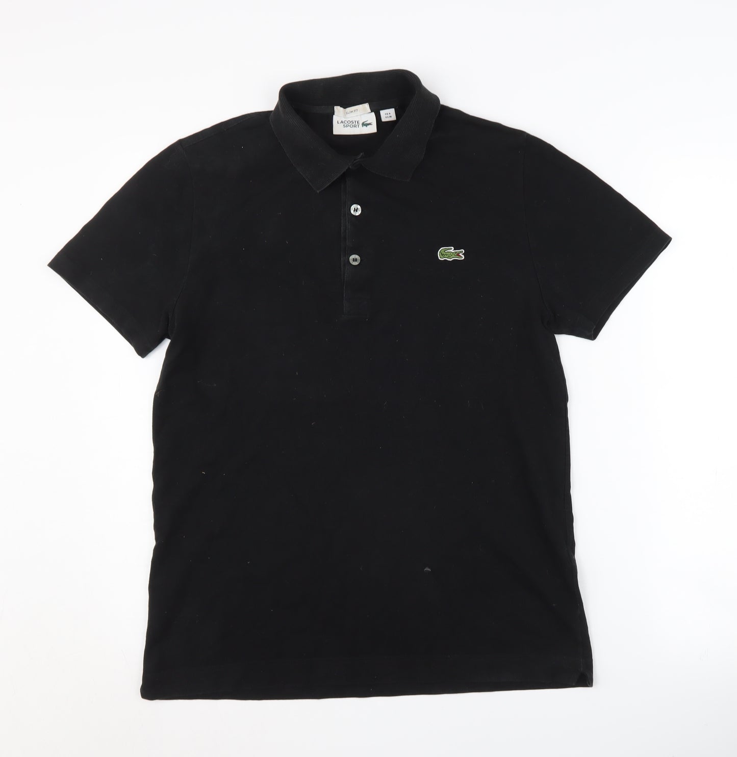 Lacoste Men's Black Slim Fit Polo Shirt M