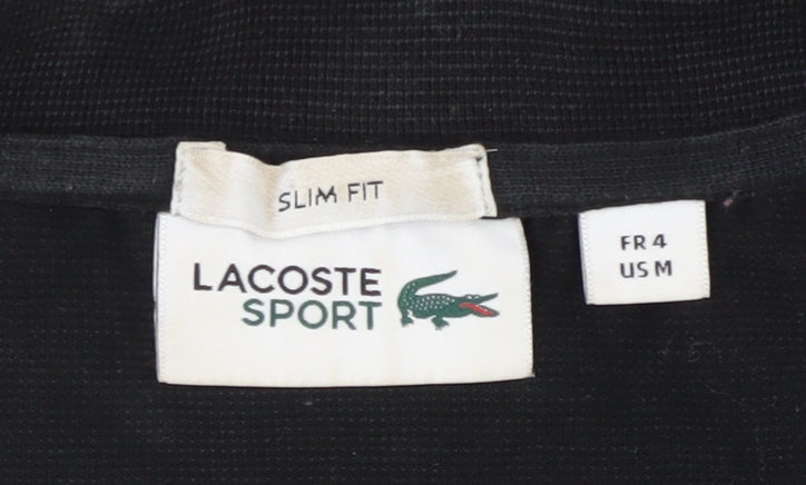 Lacoste Men's Black Slim Fit Polo Shirt M