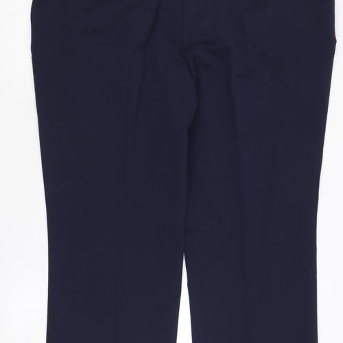 Damart Women's Blue Trousers Size 24 Flat Front