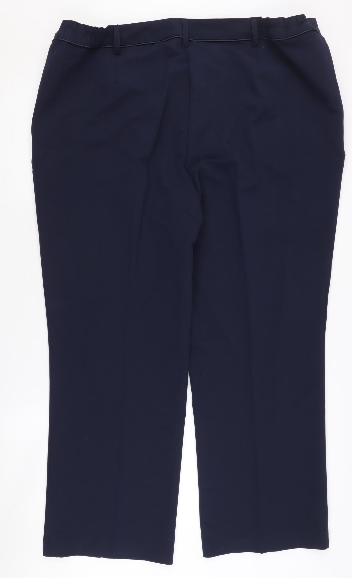 Damart Women's Blue Trousers Size 24 Flat Front