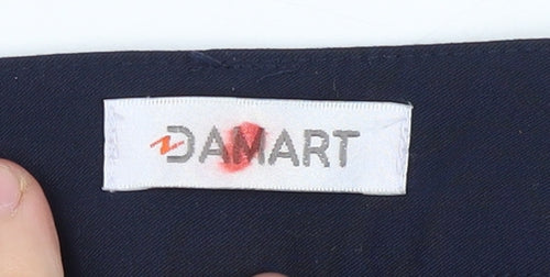 Damart Women's Blue Trousers Size 24 Flat Front