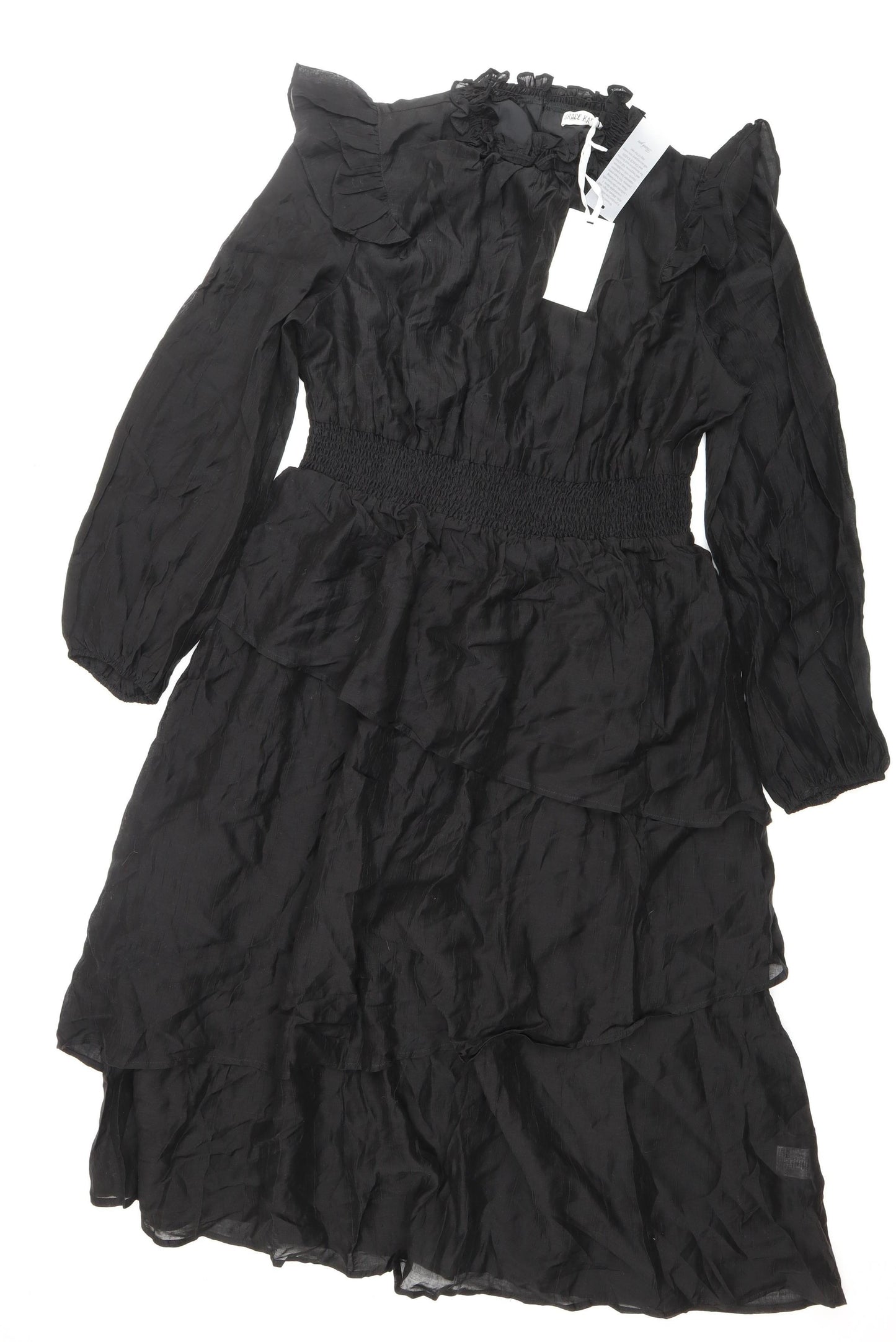 Grace Karin Black Long Sleeve Dress XL Women