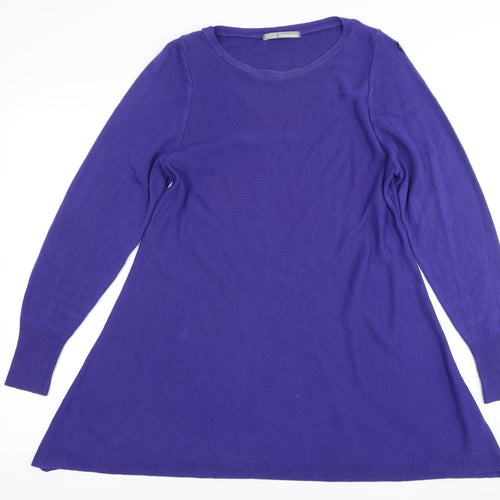 Marks and Spencer Women's Purple A-Line Dress - Size 12