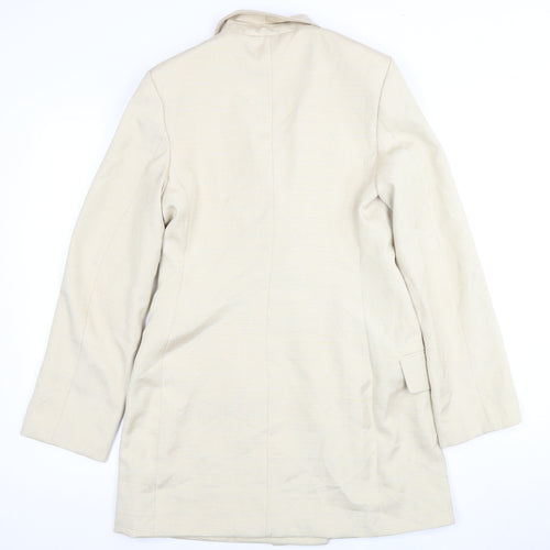 H&M Women's Beige Suit Jacket, Size 12, Double Breasted