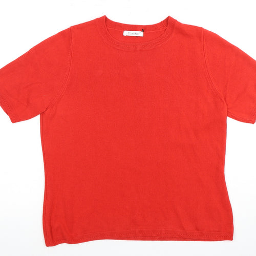 Marks and Spencer Women's Red Crew Neck T-Shirt Size 14