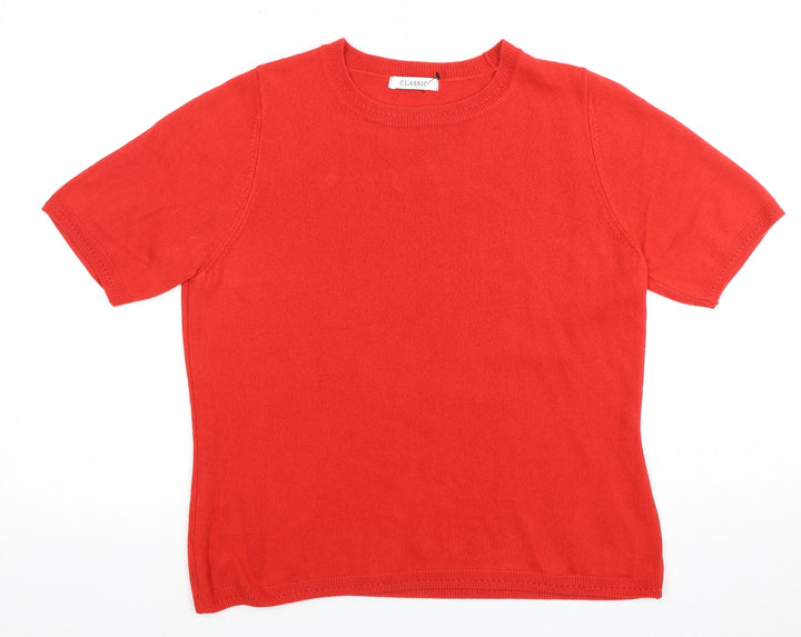 Marks and Spencer Women's Red Crew Neck T-Shirt Size 14