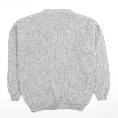 Kingston Men's Grey XL Cardigan with Geometric Pattern