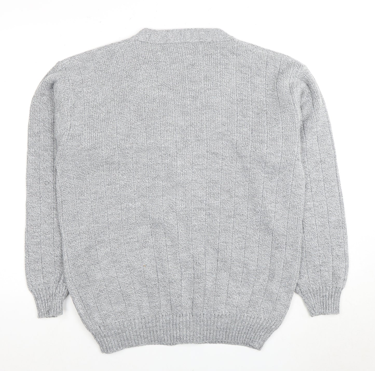Kingston Men's Grey XL Cardigan with Geometric Pattern
