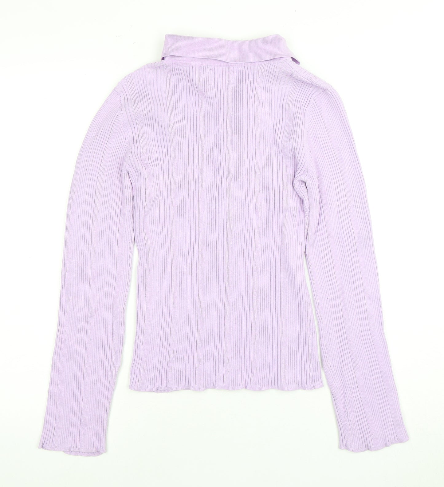 ASOS Women’s Purple Ribbed Collared Top