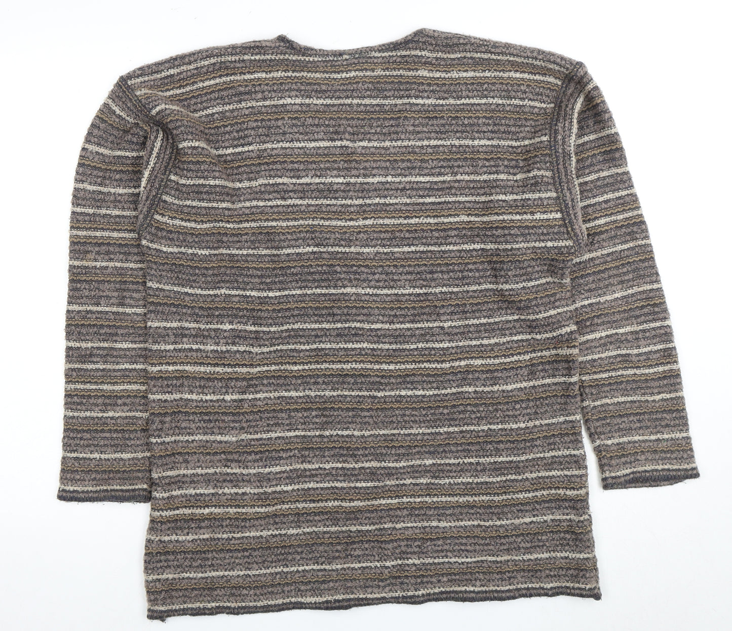 Burtons Unisex V-Neck Striped Pullover Jumper L