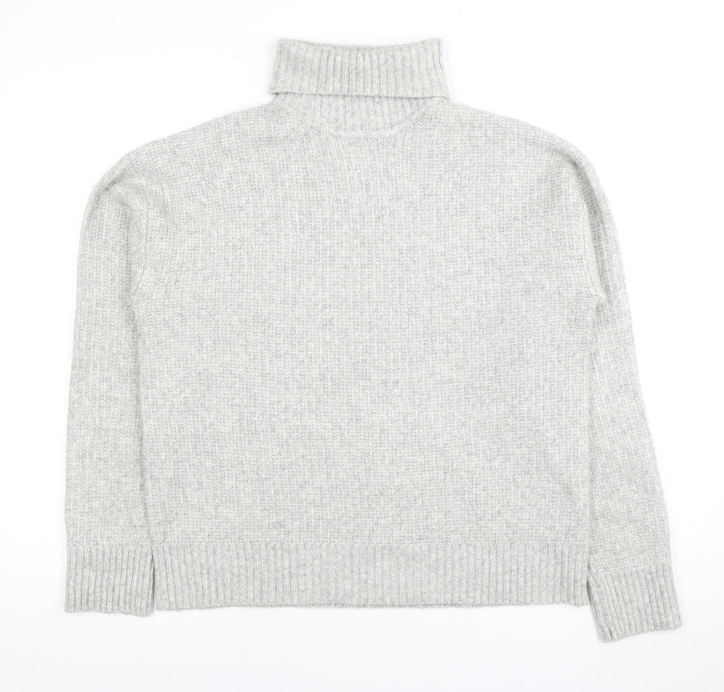 Marks and Spencer Women's Grey Roll Neck Jumper M