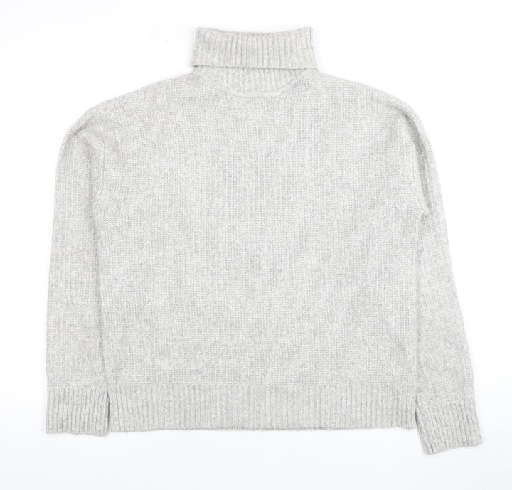 Marks and Spencer Women's Grey Roll Neck Jumper M