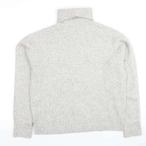 Marks and Spencer Women's Grey Roll Neck Jumper M
