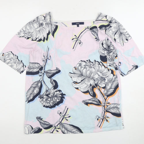 Next Women's Multicoloured Floral T-Shirt, Size 14