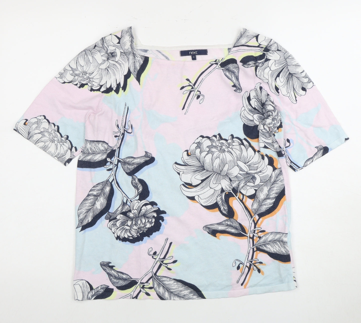 Next Women's Multicoloured Floral T-Shirt, Size 14