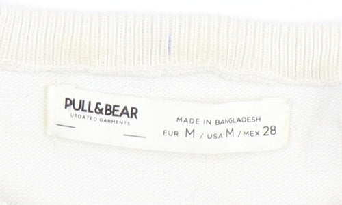 Pull&Bear Women's Cropped Striped T-Shirt, Size M