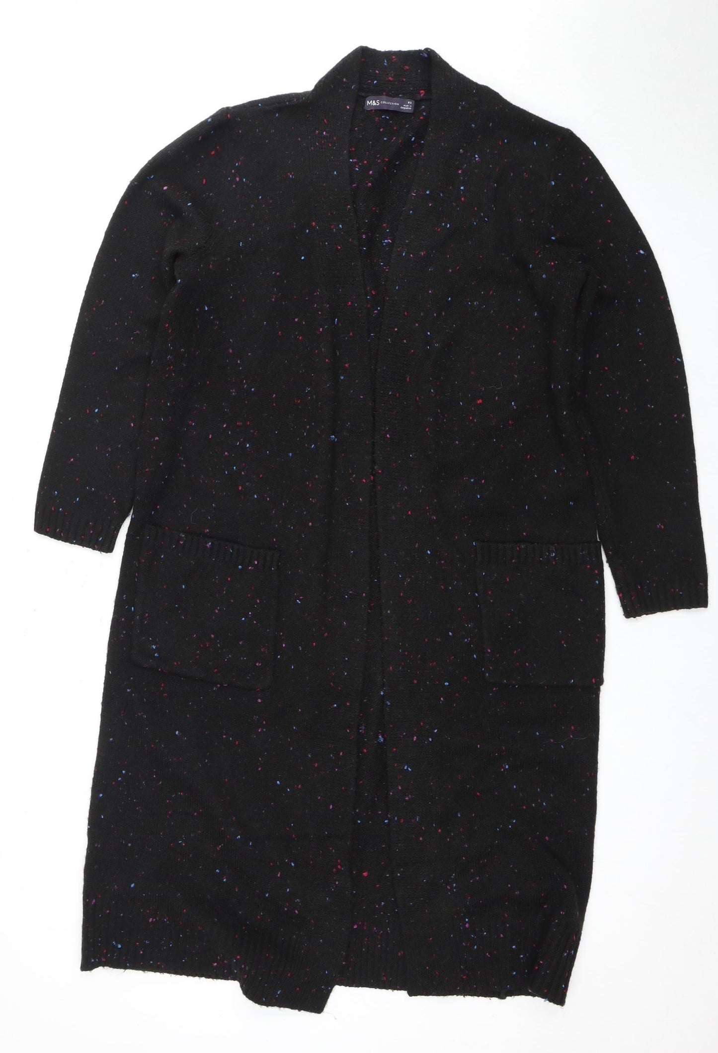 Marks and Spencer Women's Black XS Open Front Cardigan
