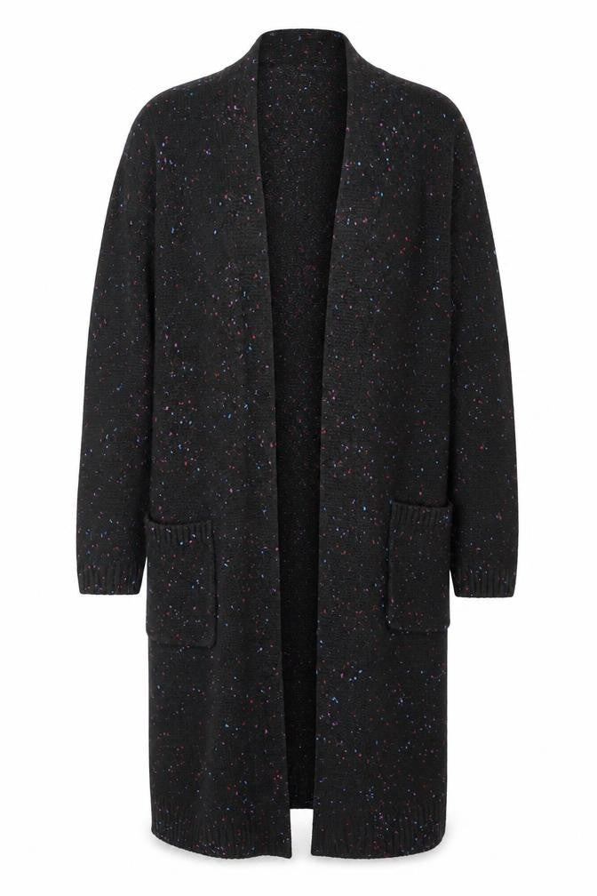 Front view of Marks & Spencer Women's Black XS Open Front Cardigan
