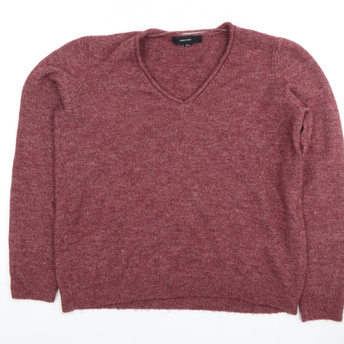 Vero Moda Women's Red V-Neck Pullover Jumper Size 16