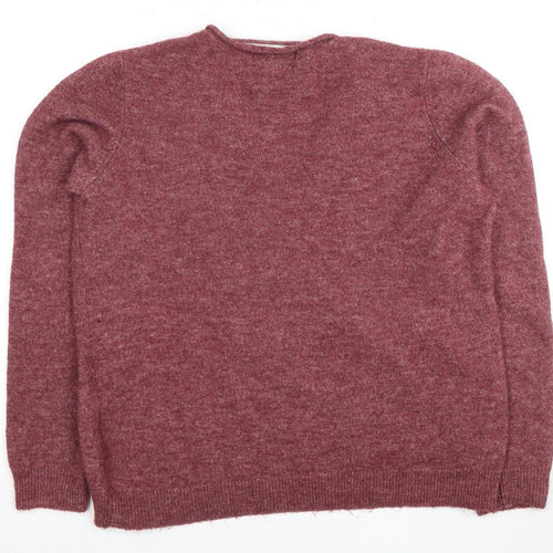 Vero Moda Women's Red V-Neck Pullover Jumper Size 16