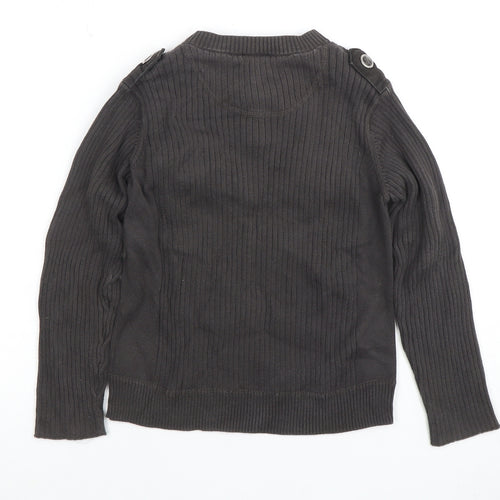 Next Boys Black Henley Pullover Jumper Age 6 Years