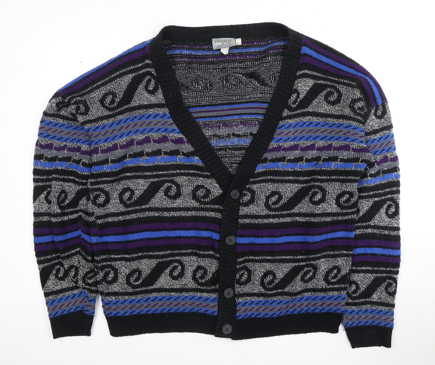 Private Eyes Men's Multicoloured L Cardigan