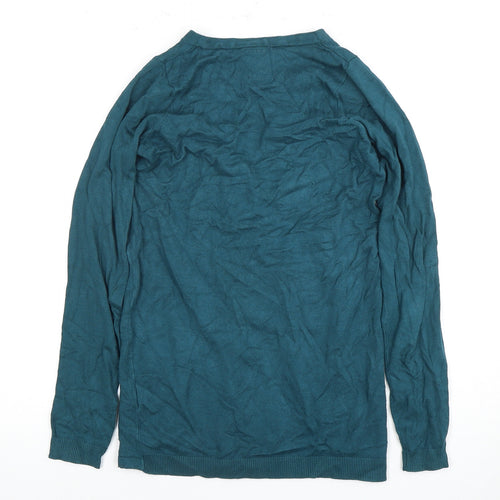 Pull&Bear Women's Green V-Neck Cardigan Size S