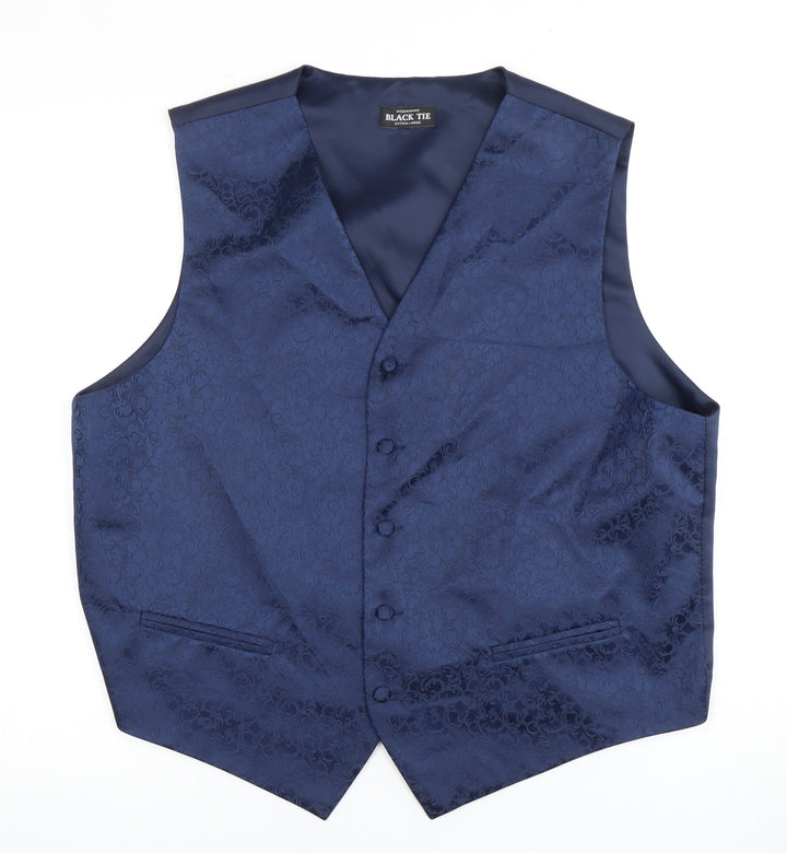 Debenhams Men's Blue Floral XL Waistcoat