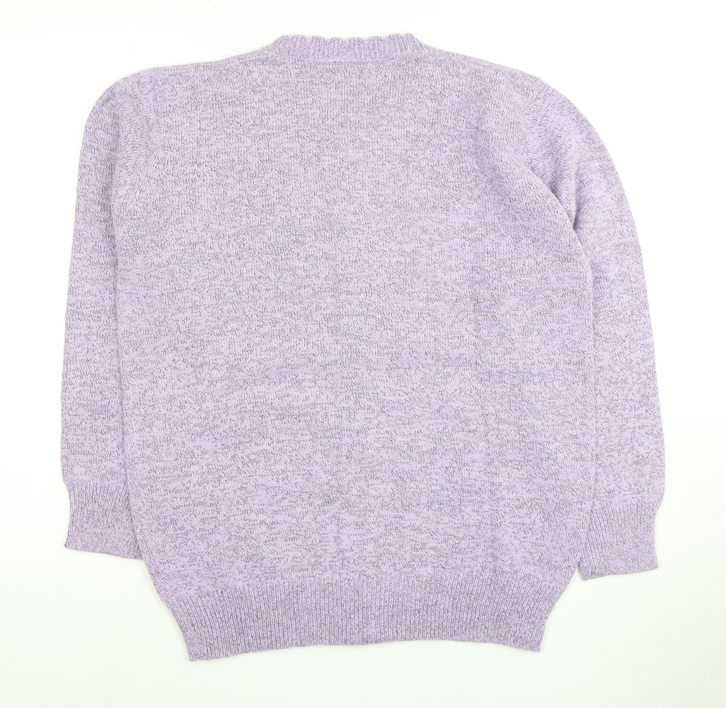 Classics Women's Purple Cardigan, Size 12/14, Embroidered Knit