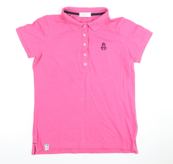 Hurlingham Polo Women's Pink Polo Shirt L