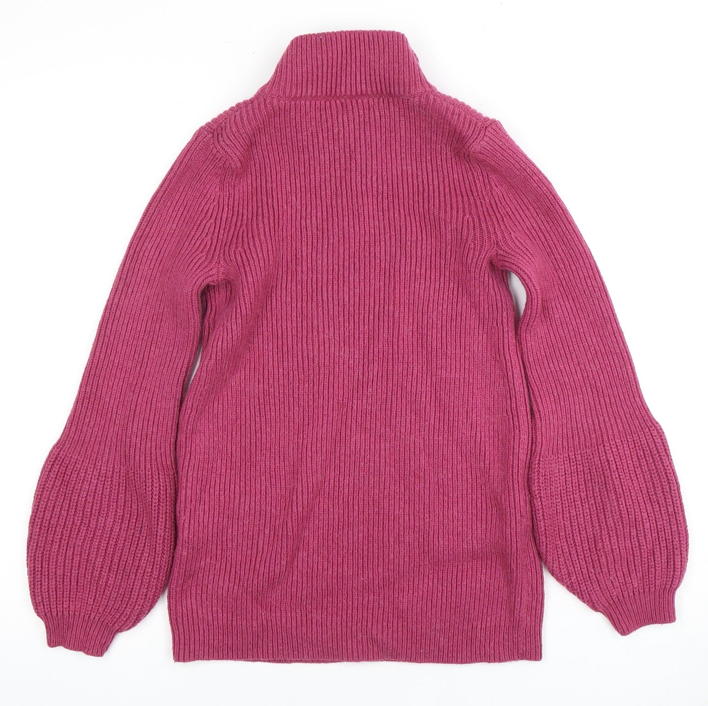 Cape Daisy Women's Pink Cable-Knit Roll Neck Jumper, Regular Fit