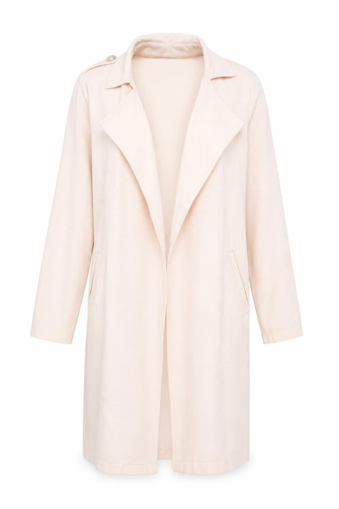 Front view of By Gulay Women's Beige Long Coat, size 10