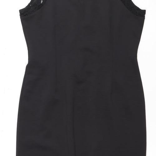 Koton Women's Black Sheath Dress, Size L, Elegant Business